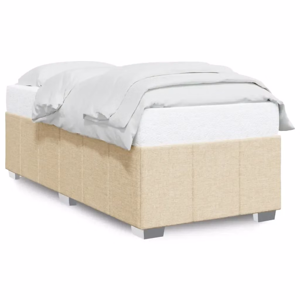 vidaXL Giroletto senza Materasso in Tessuto Beige L: 80 cm, P: 200 cm – 2