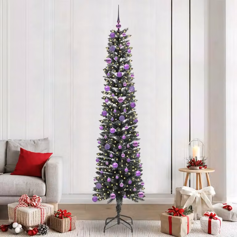 Albero di Natale artificiale verde vidaXL con 300 LED luce bianca calda, Altezza: 240 cm