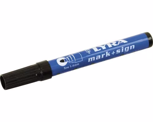 Marcatore permanente Lyra Kaufmann 1-4 mm nero