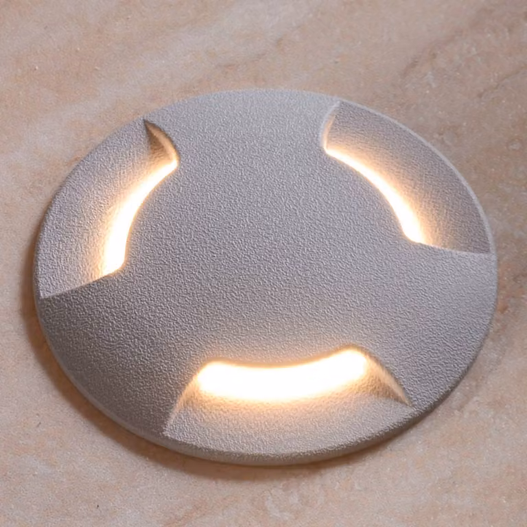 Fumagalli Spot LED da interrare Ceci 120-3L grigio CCT CECI, Alluminio / Grigio / Zincato, Plastica, Moderno, Faretto da incasso da terra