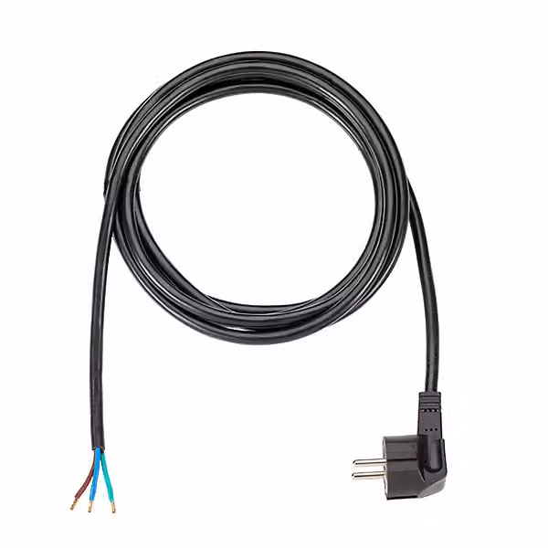 Cavo di alimentazione BACHMANN H05VV-F 3G1,5 2m, nero, confezionato singolarmente