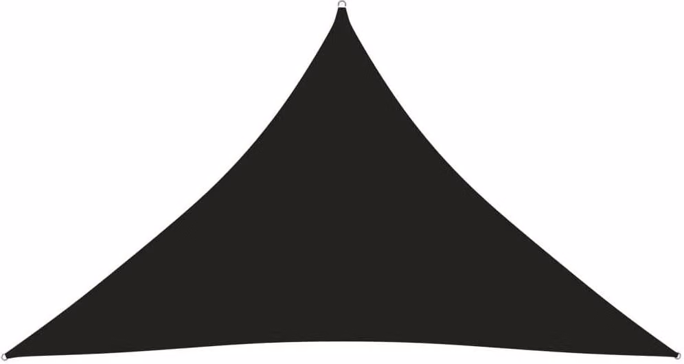 The Living Store Tenda da sole in tessuto Oxford Triangolare 3,5x3,5x4,9 m Nero