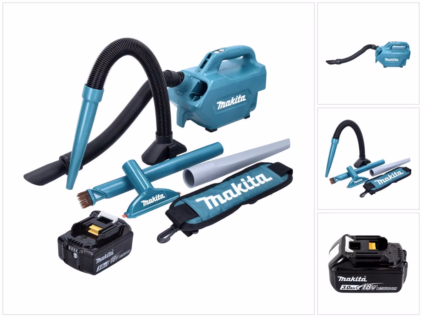 Makita DCL 184 F1 Aspiratore a batteria 18 V - 54 mbar - 0,5 l + 1x batteria 3,0 Ah - senza caricabatterie