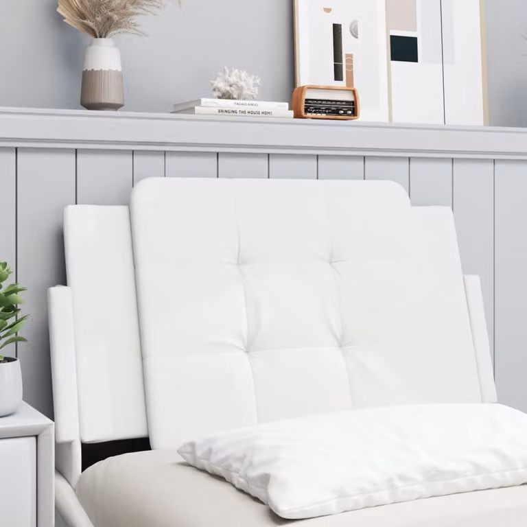 Cuscino Testiera vidaXL Zadar Bianco in Similpelle, Larghezza: 90 cm
