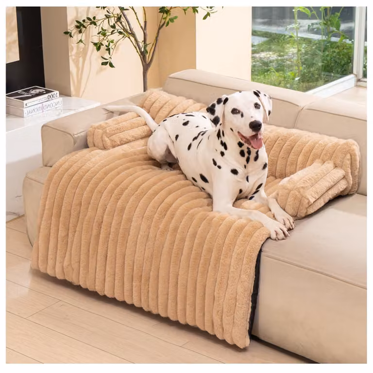 Cuccia morbida per cani di taglia media, con coperta lavabile e base antiscivolo