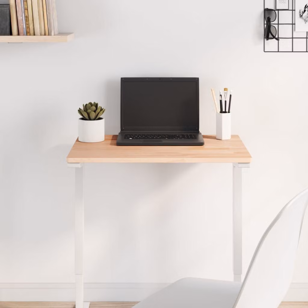 Piano Tavolo Rettangolare in Legno di Faggio Massello vidaXL, Marrone, L 60 cm x P 40 cm x H 1,5 cm