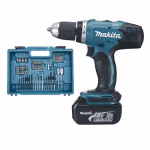 Makita DDF453SFX1, Trapano con impugnatura a pistola, Nero, Blu, 1,3 cm, 1300 giri/min, 3,6 cm, 1,3 cm