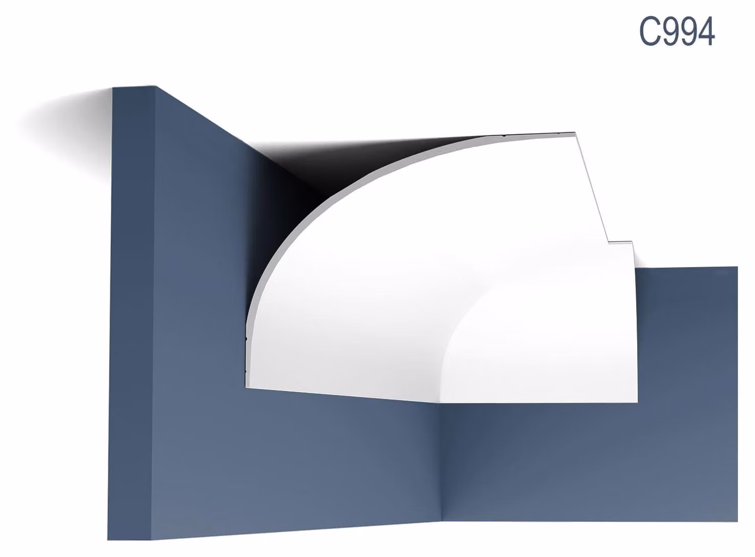 Orac Decor C994: Angolo decorativo, listello per soffitto, elemento angolare, modanatura, listello decorativo, lunghezza 2 metri