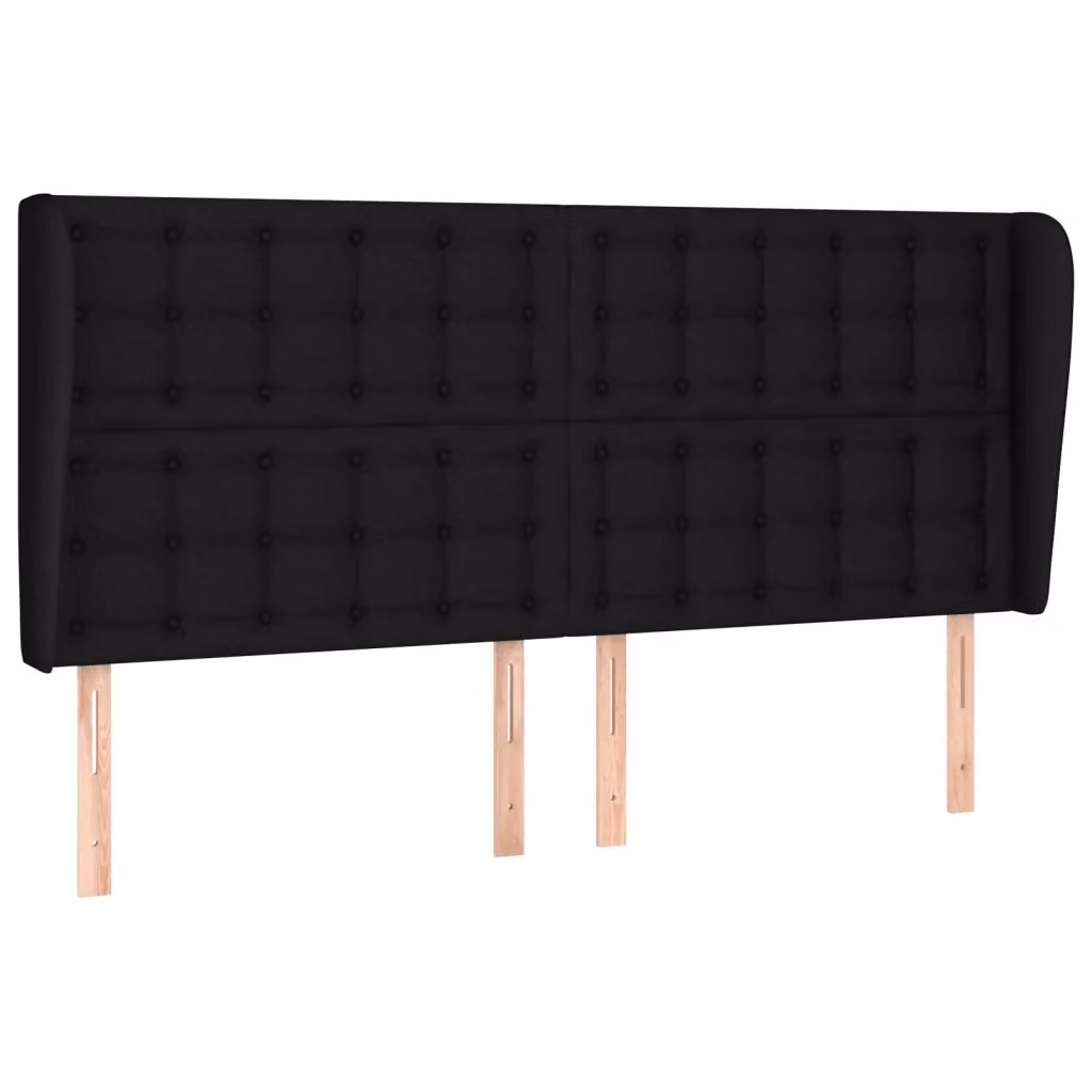 Testiera con Orecchie Design Mania in Tessuto Nero L: 163 cm, P: 23 cm, H: 118/128 cm – 2