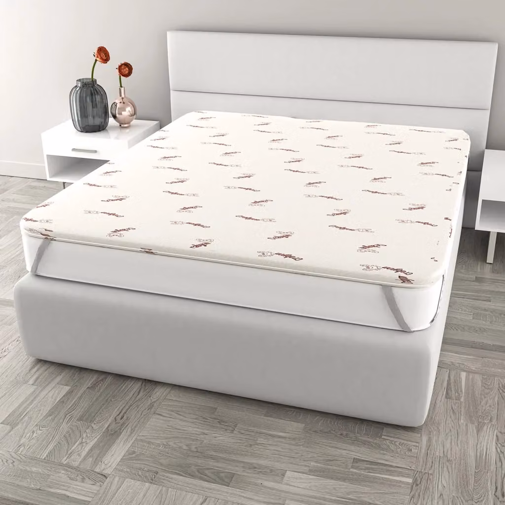 Topper Memory Giordanoshop con Fodera in Poliestere e Crabyon Bianco, L/P: 160 x 190 cm – 2