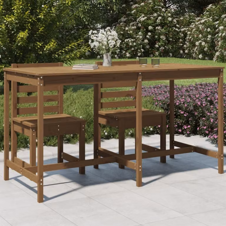 Maison Exclusive - Tavolo da giardino marrone miele 203,5x90x110 cm Legno massello di pino