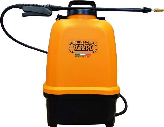 Pompa a Zaino Elettrica Volpi VITA16 Black e Yellow a Batteria Ricaricabile con Caricatore Rapido