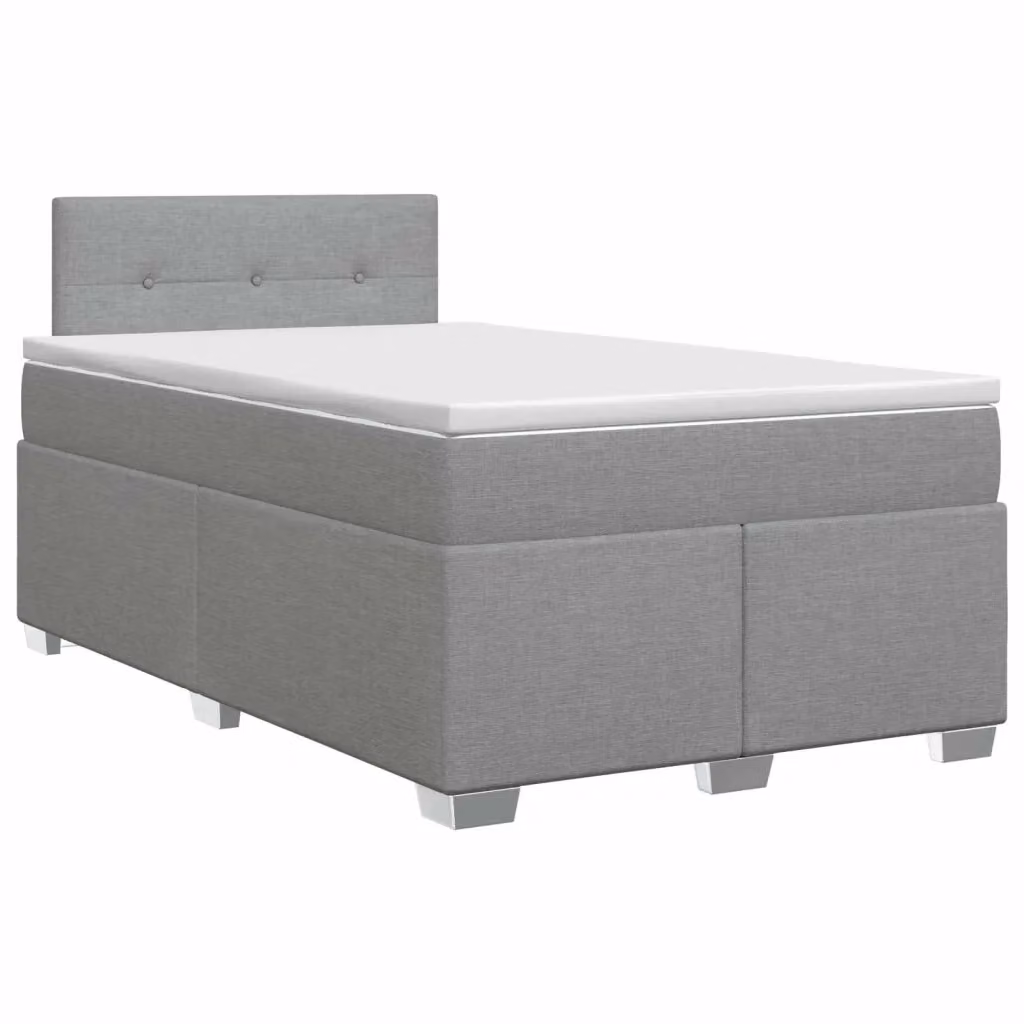 Letto box spring con materasso ibrido vidaXL Grigio e Bianco L/P: 120 x 200 cm – 2