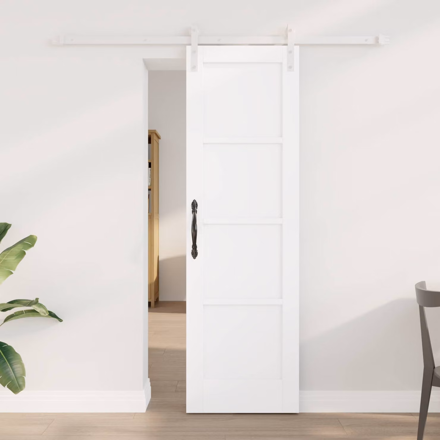 vidaXL Porta scorrevole 61 x 198,5 cm Legno ingegnerizzato Bianco