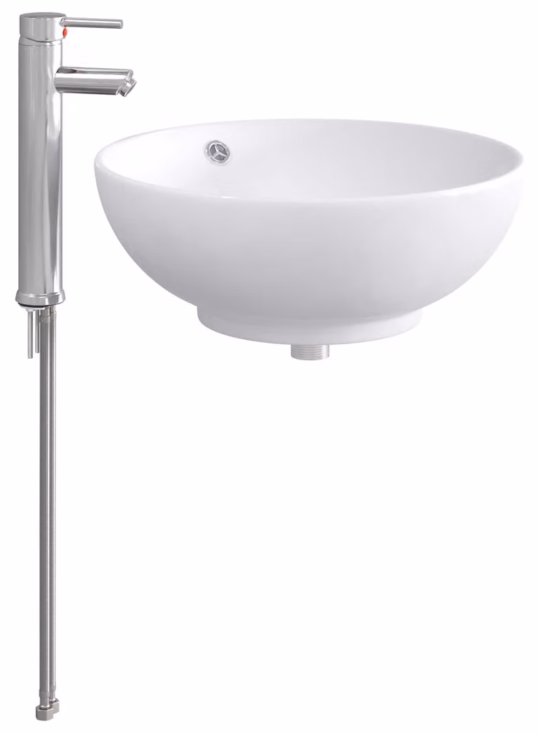 Lavabo da bagno Cromato 44 x 44 x 16 cm Metallo