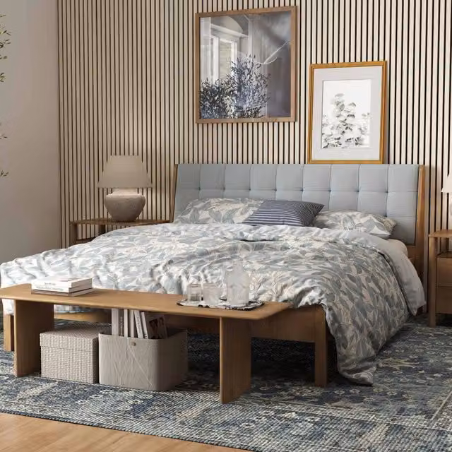 3 pezzi Pannelli decorativi fonoassorbenti L240xL60cm SP21mm in legno MDF，Colore di rovere assorbimento acustico