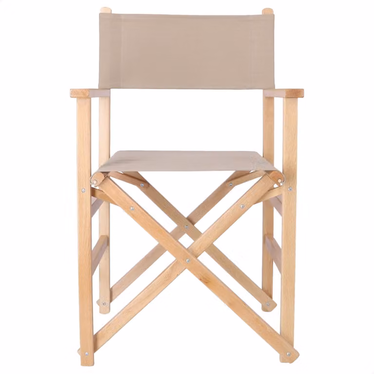 Sedia pieghevole in legno, tessuto in tela, aspetto effetto pietra, dimensioni 51x46x86 cm