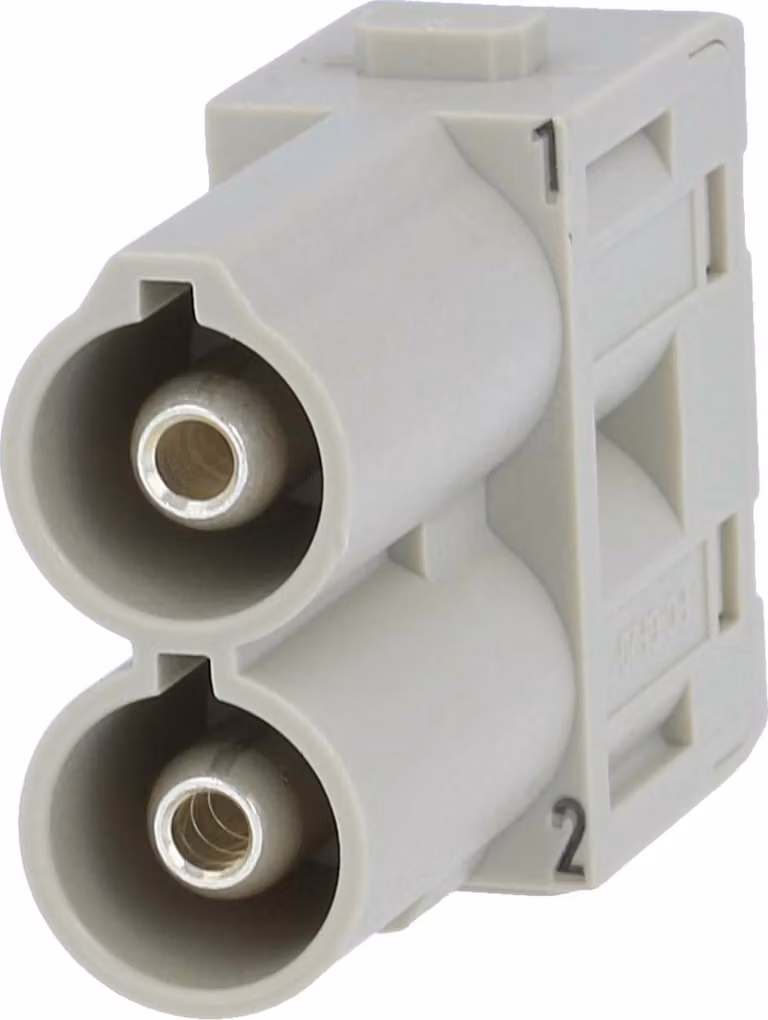 HARTING Han 70 Ampere modulo inserto maschio (M) connessione assiale a vite, 2 poli 1000 V, 70 A - 1 pezzo