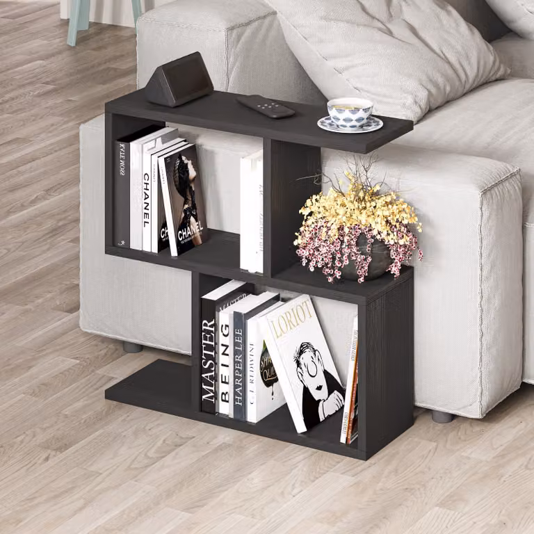 Skye Decor, Homemania - Wood Black, tavolino, legno nero, 100% pannelli truciolari rivestiti in melamina, 60 x 20 x 60 cm