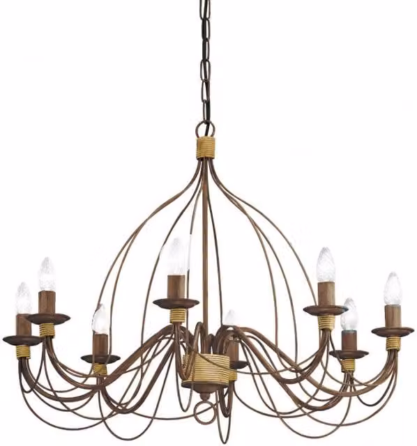 Lampada A Sospensione Corte Sp8 Ruggine Ideal-Lux