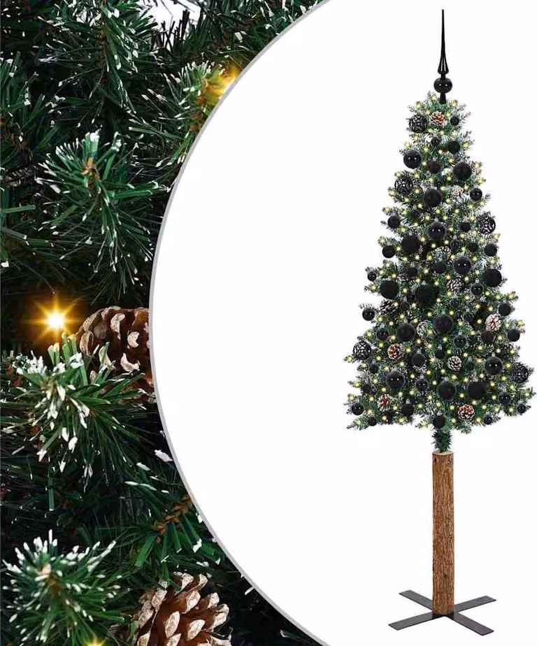 Albero di Natale snodato con 300 LED con supporto Verde 180 cm