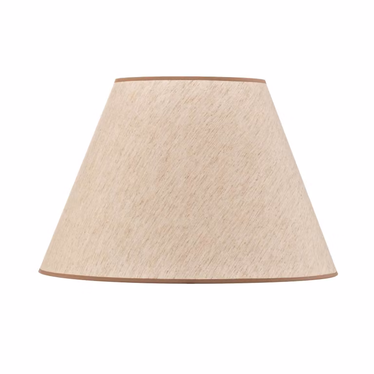 Paralume Pseudosofia per lampada da terra ecru/beige Duolla, Crema / Ambra, Tessuto / Stoffa / Seta