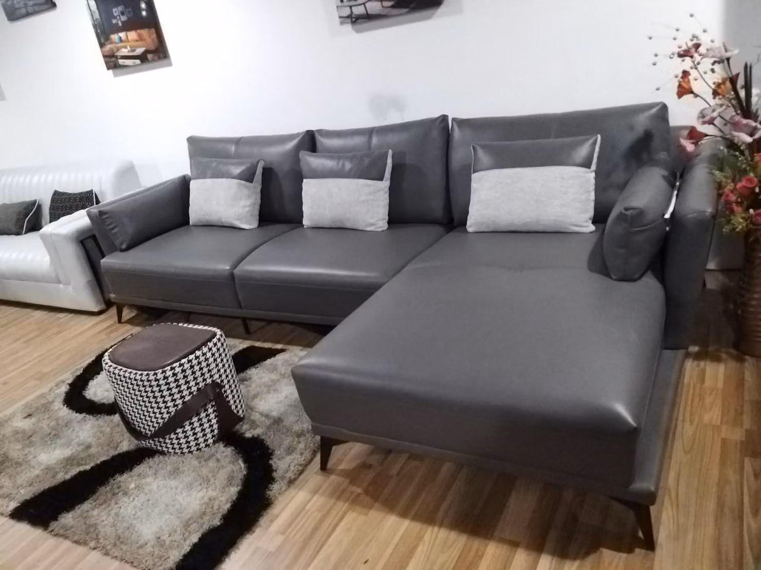 Ecke Ecksofa L-Form Wohnlandschaft Sofa Couch Polster Garnitur Sofas Leder