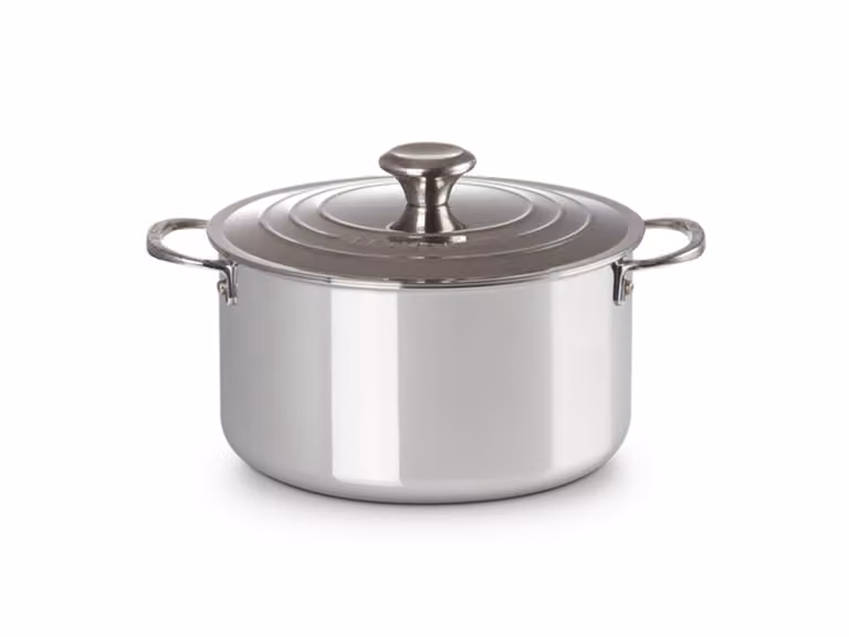 Signature Casseruola Bordi Alti con Coperchio in Acciaio Inox 24 cm