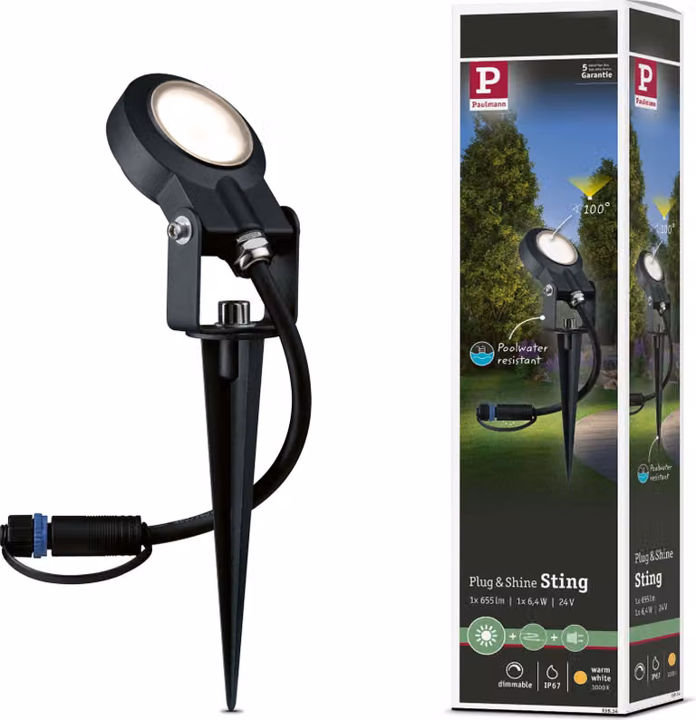 Paulmann Plug & Shine LED Gartenstrahler Sting Einzelspot