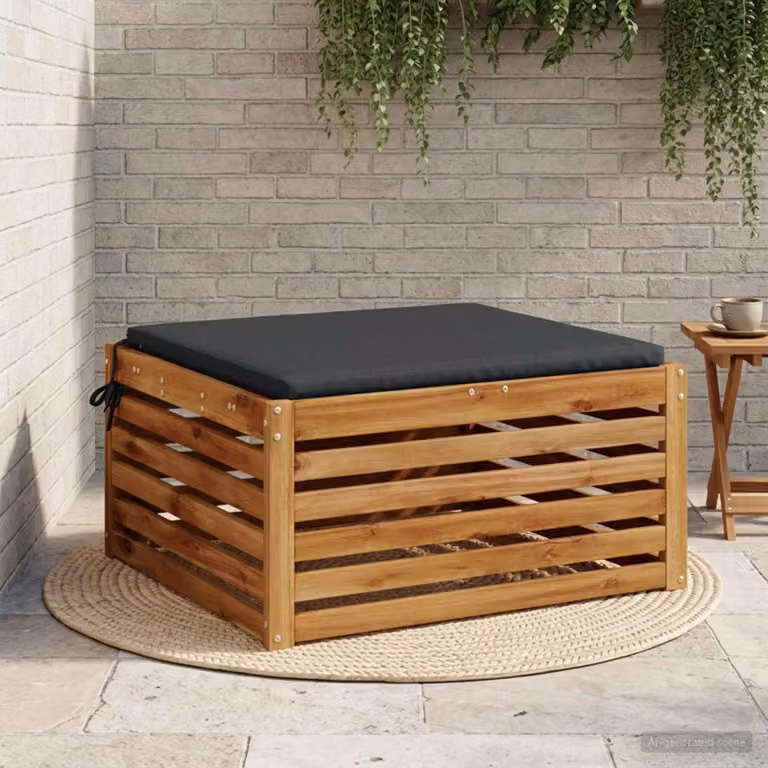 Cuscino per sedia vidaXL SOEST in poliestere con imbottitura in schiuma, lavabile e resistente ai raggi UV, disponibile in blu o grigio