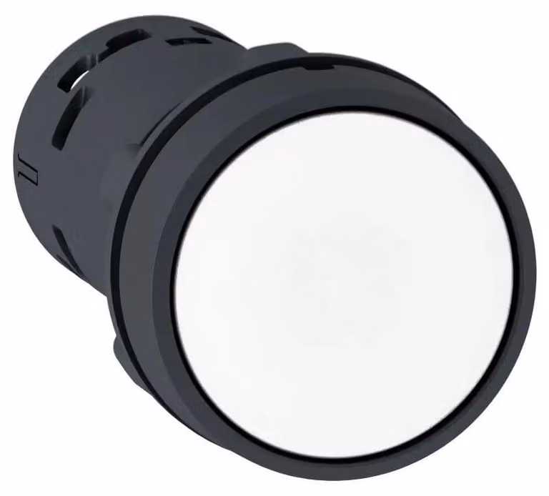 Schneider Electric Pulsante, Harmony XB7, monoblocco, plastica, Ø22mm, bianco, 1S, terminale a vite XB7NA11