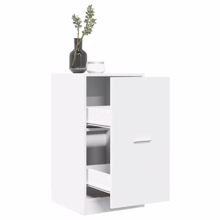 Armadietto da Farmacia da Parete vidaXL Bianco Moderno con Cassetti e Ripiani L/P/H: 40 x 41 x 77,5 cm