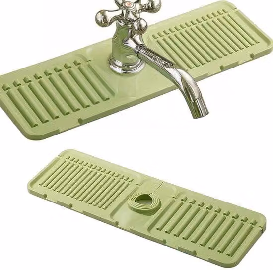 Rubinetto per lavello in silicone, rubinetto per lavello, rubinetto impermeabile per lo scarico della cucina (verde)