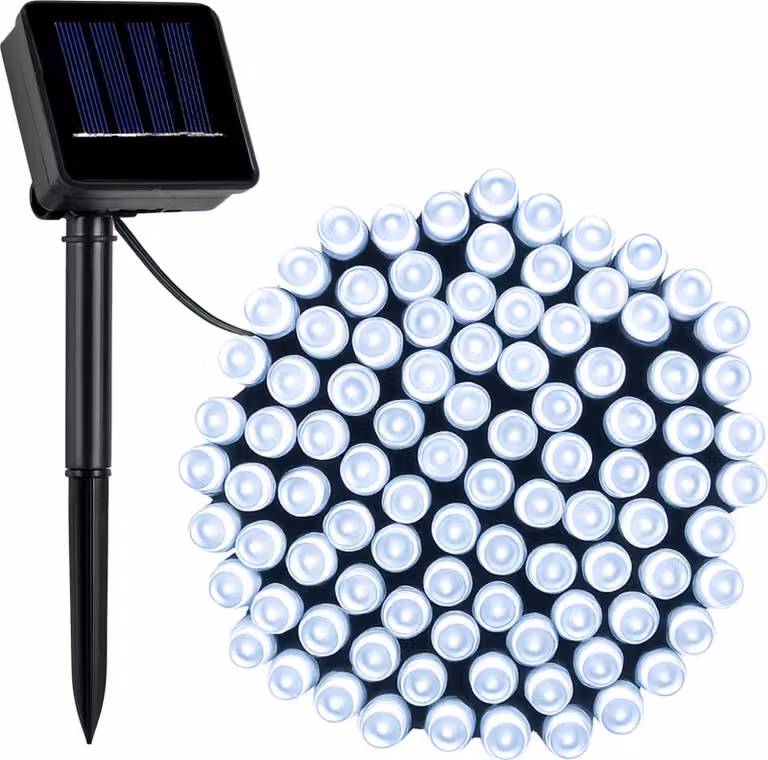 Linder Exclusiv Catena luminosa solare 150 LED Bianco freddo