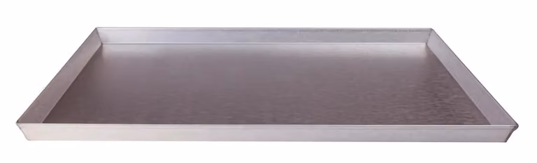 Teglia Rettangolare lamiera alluminata con bordo dritto , dim.60x40cm