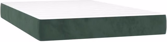 Materasso a Molle Insacchettate Rigidit¨¤ Media Verde Scuro 120x200x20 cm in Velluto