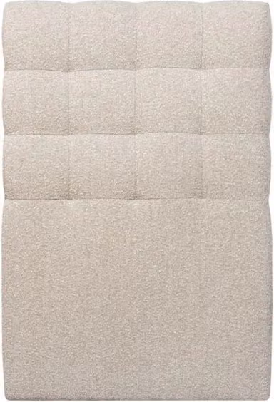 Testiera in tessuto bouclé beige chiaro imbottita L90 cm