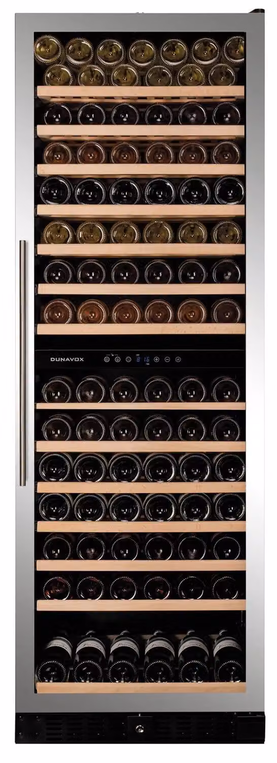 Cantina Linea Exclusive 2 temperat. cornice porta e maniglia inox, classe G, 166 bottiglie - DX-166.428SDSK