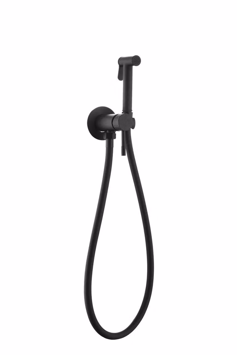 WEBO Bidet Handdouche Complete RVS Mat Zwart Warm Cold Raccordo per bidet monocomando