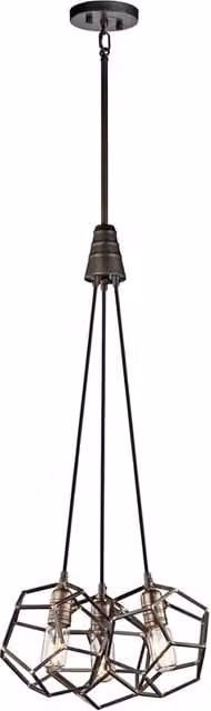 Lampadario industriale Rocklyn Kichler acciaio 3xE27