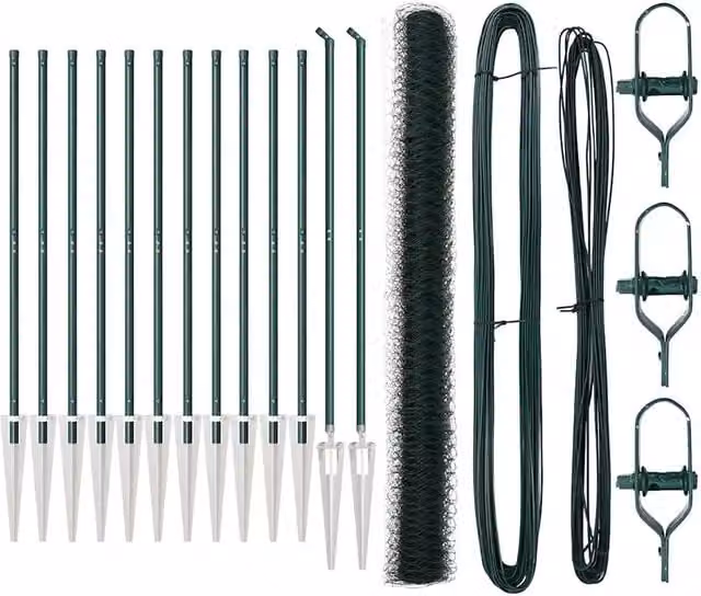 Palo per recinzione tondo in acciaio e PVC verde DESIGN IN Altezza: 160 cm, Diametro: 27 cm, Lunghezza: 3,2 cm