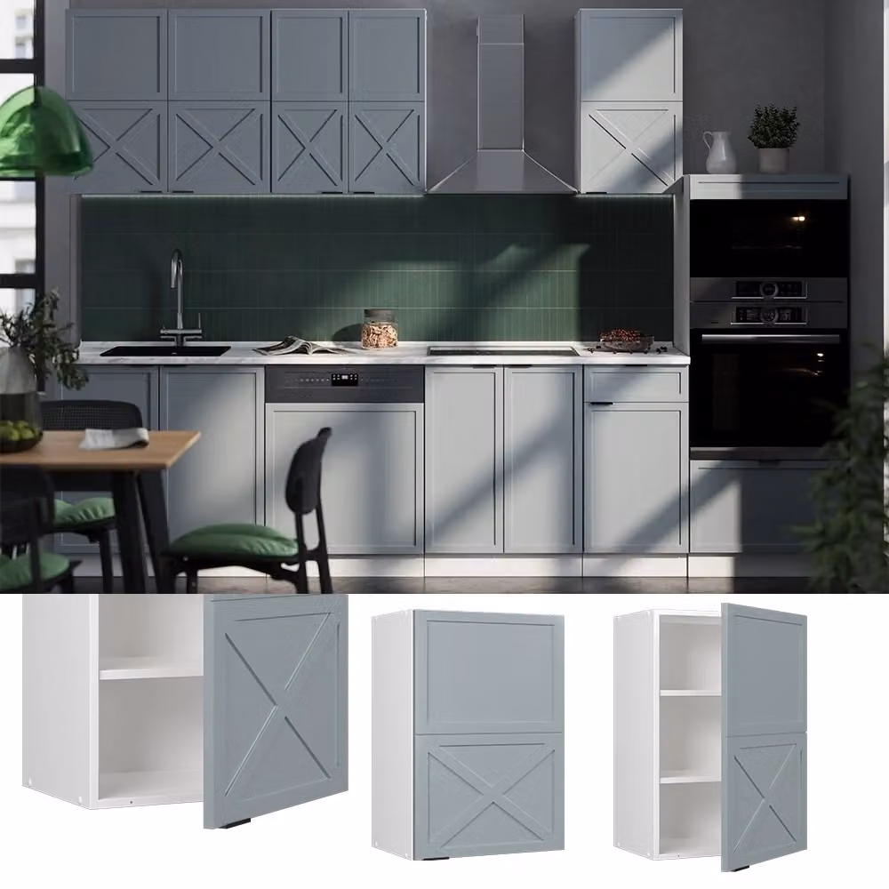 Pensile da cucina Vicco Fame-Line Blu-grigio chiaro e Bianco L: 50 cm – 2