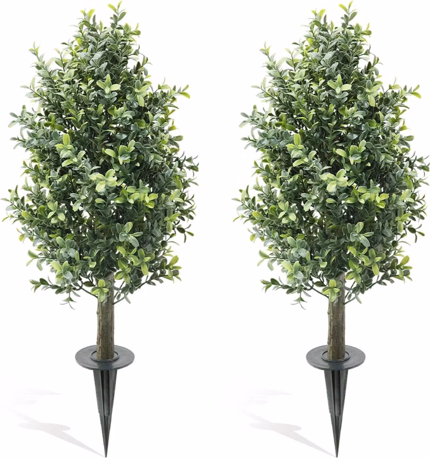 Bussolo artificiale - Arbusti topiari - Set da 2 - 70/90 cm - Con picchetto - Per esterni - Taglia 3XL - Deep Sapphire