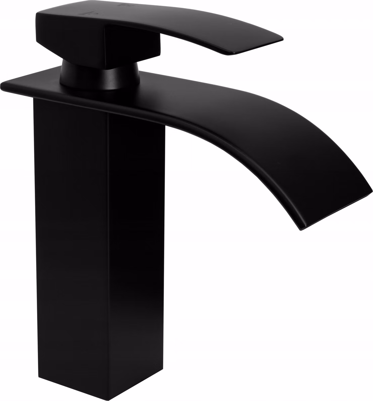 Granitan - Miscelatore lavabo - Rubinetto bagno altezza 19 cm - Rubinetto nero - ottone - ELVA