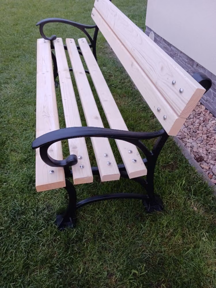 Panchina da giardino Salzburg 150 cm naturale