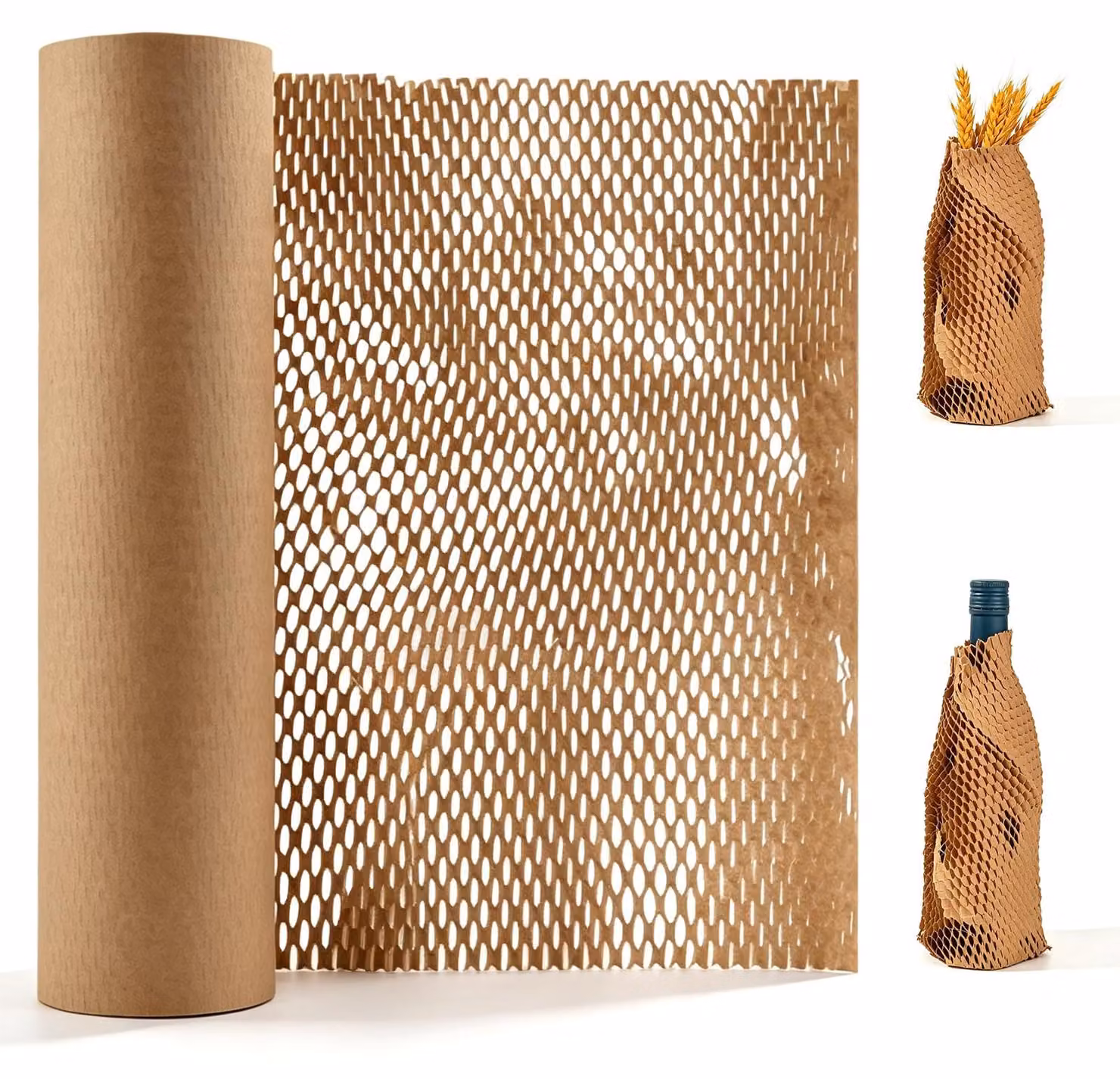 Carta alveolare, 30 cm x 50 m, 80 g/m², carta kraft marrone