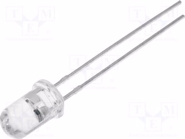 2 LED, 5mm, 20mA, 15°, 2,8÷3,6V, OSC54L5111A, diodi LED a montaggio traversa (THT), 5mm, 8,5÷9,2 lm, verde (menta)