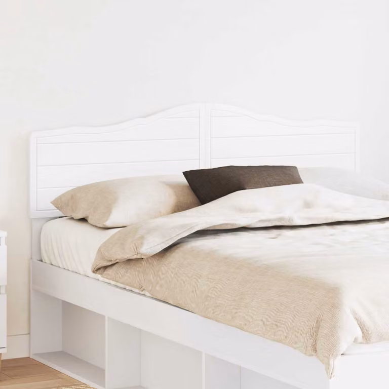 Testiera per letto vidaXL in legno ingegnerizzato bianco con design minimalista