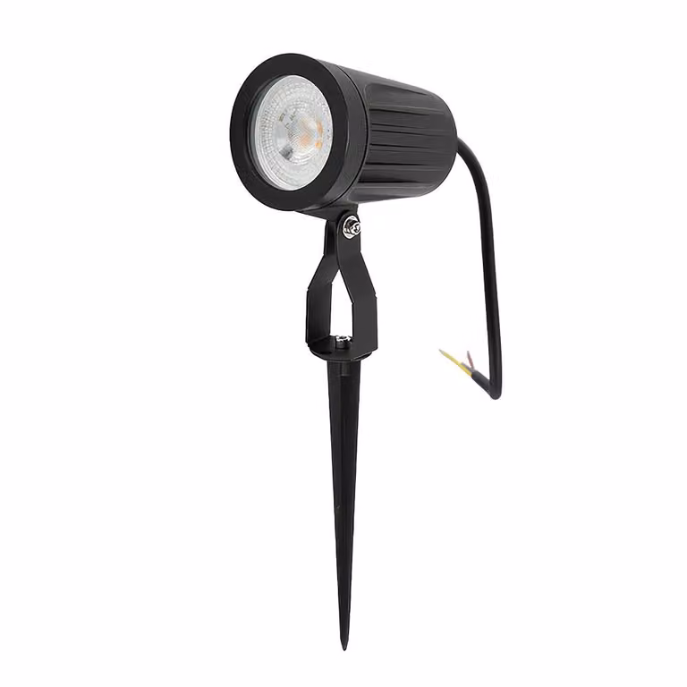 Faretto da giardino con picchetto GU10 IP65 in alluminio nero OPTIC-G HOROZ
