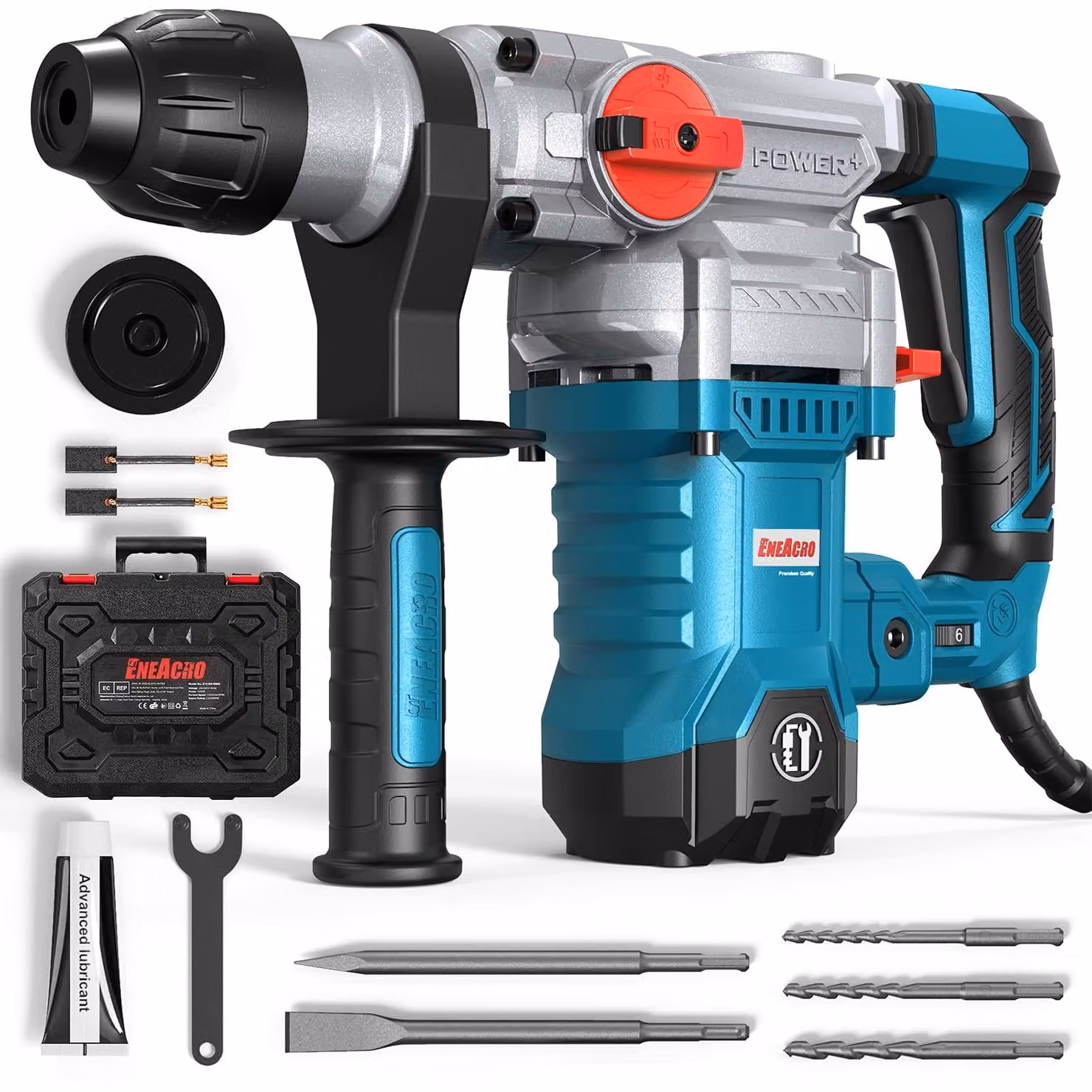 Martello perforatore SDS-Plus - 1500 W - 7 Joule - 0-920 giri/min - 32 mm, adatto per il calcestruzzo